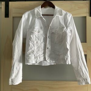 🤍 KUT from the Kloth Angela Crop Jacket | White Denim | Size